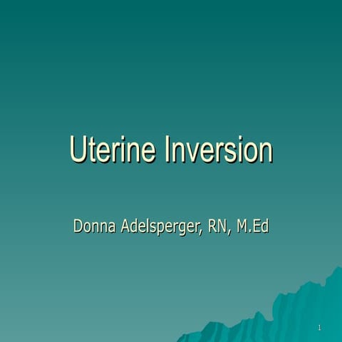 Uterine inversion