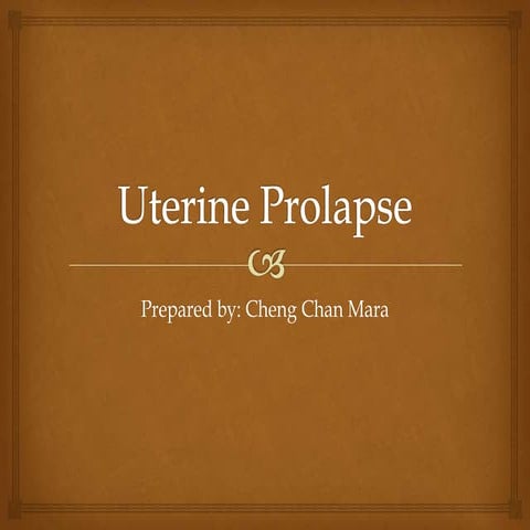 Uterine prolapse