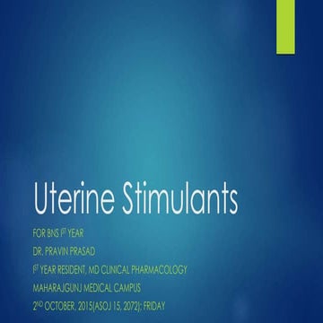 Uterine stimulants