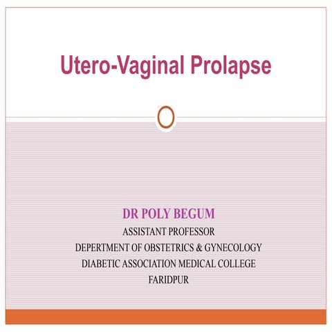 Utero vaginal prolapse