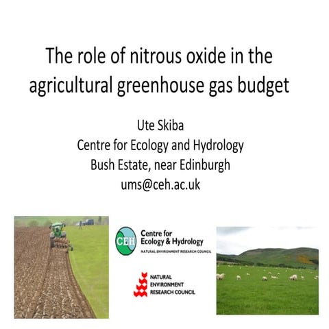 The role of nitrous oxide in the agricultural greenhouse gas budget ...