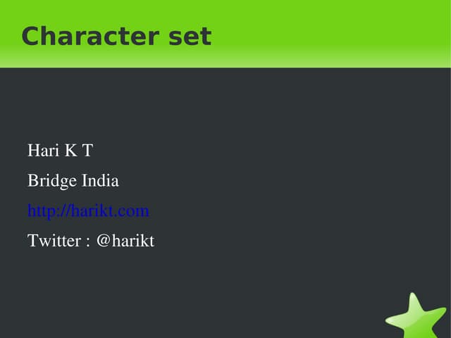 Characterset