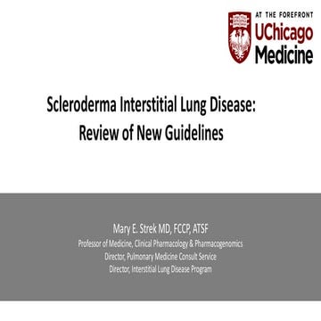 Scleroderma Interstitial lung Disease: Review of New Guidelines