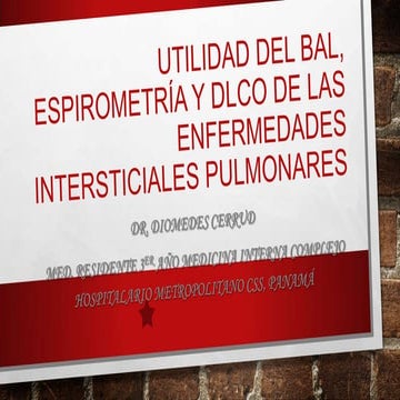 Utilidad del bal, espirometría y dlco de