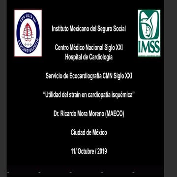 Utilidad strain en cardiopatia isquemica 