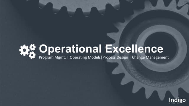 UtiliPERFORM - Utility Operational Excellence - Indigo Advisory Group