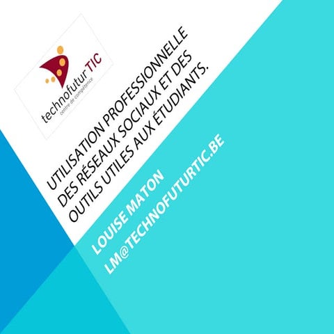 Utilisation professionnelles des réseaux sociaux pour les étudiants web