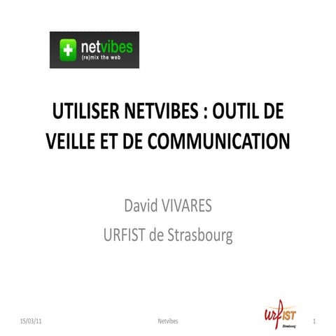 Utiliser netvibes 