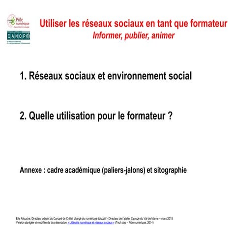 Utiliser les réseaux sociaux en tant que formateur - Informer, publier, animer