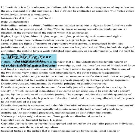 Utilitarianism is a form ofconsequentialism, which states that the c.pdf