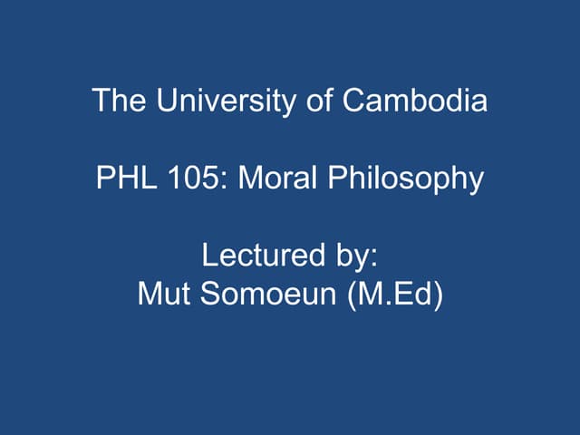 Utiliteriansim chapter 5 lecture