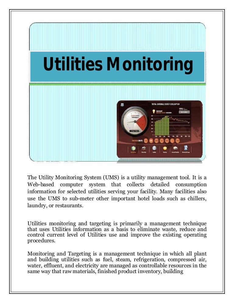 Utilities monitoring