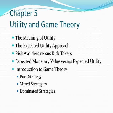 Utility and game theory for schoolbook