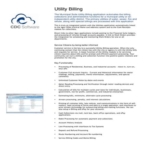 Utility bill