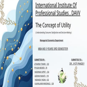 Utility theory and its practical importance  .pptx