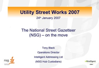 Utility street works 24.1.07