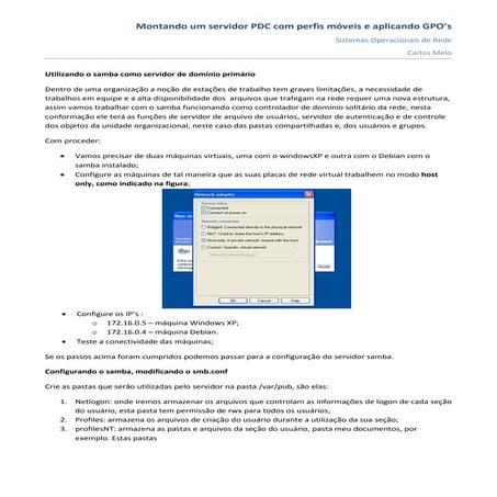 Utilizando o samba como servidor de domínio primário