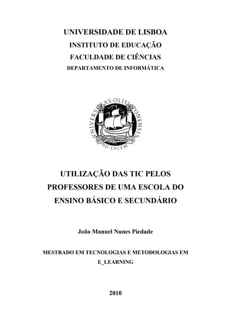 Utilização das tic por parte dos pr...