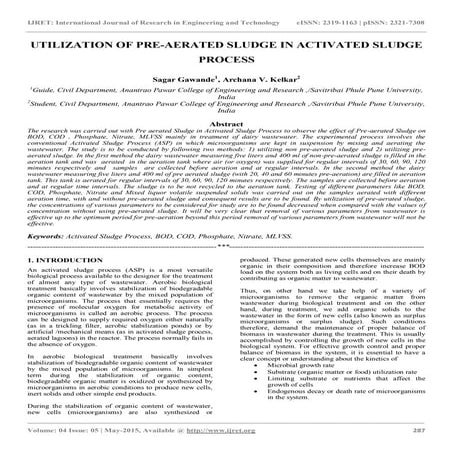 Utilization of pre aerated sludge in activated sludge process