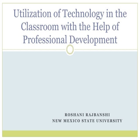 Utilization of technology in the classroom