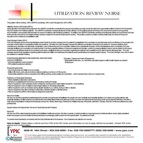 Utilization Review Nurse