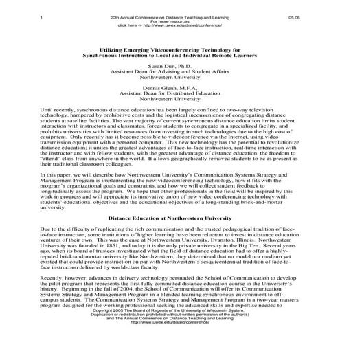 Utilizing Emerging Videoconferencing Technology for