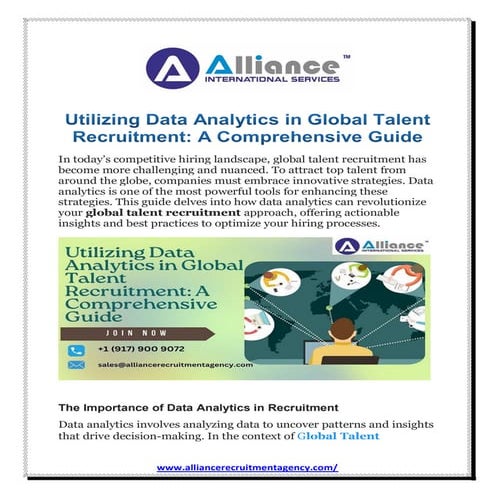 Utilizing Data Analytics in Global Talent Recruitment A 