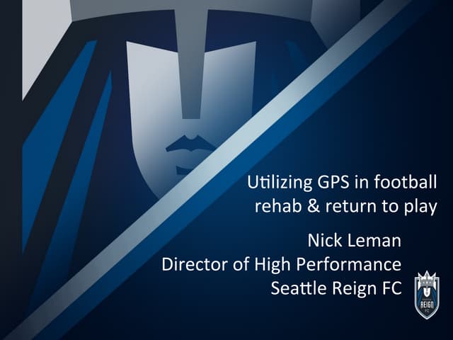Utilizing gps in football rehab and...
