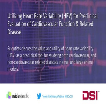Utilizing Heart Rate Variability (HRV) for Preclinical Evaluation of Cardiova...