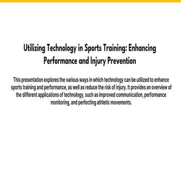 PPT on the Role of Technology in Reshaping Sports Training | PPTX