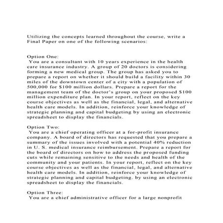 IHP 450 Final Project Milestone One Short Paper Guidelines .docx