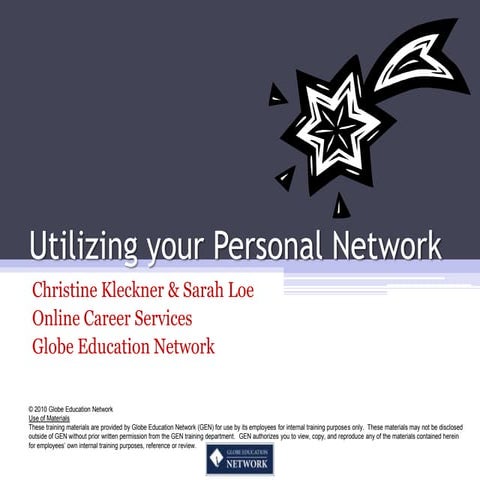 Utilizing your personal network