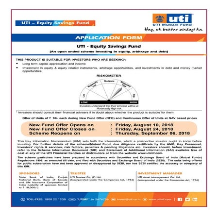 UTI-Systematic Transfer Investment Plan (STP) New Editable Application ...