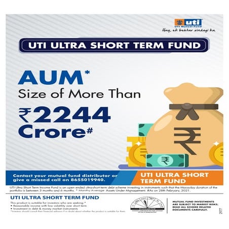 UTI Ultra Short Term Fund - AUM | PDF