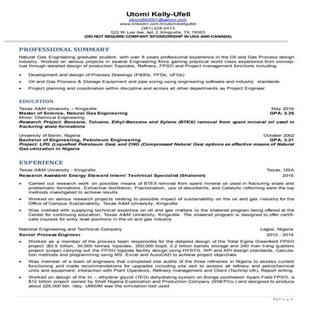 Utomi kelly ufeli resume- may 2016