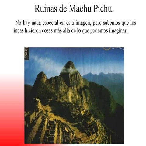 Cara Del Inka Machupichu Con Musica | PPS