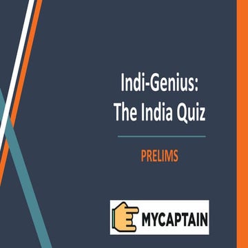 UTPT 2019 India Quiz Prelims