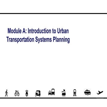 Comprehensive Introduction to Urban Transportation Systems Planning and ...