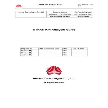 Huawei ran kpi_for_performance_managemen | PDF