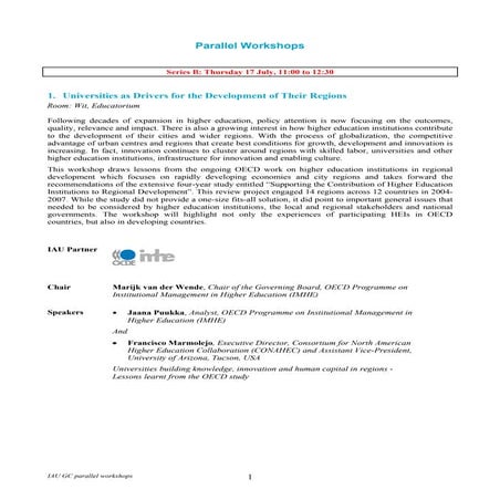 Utrecht  sb- parallel workshops list
