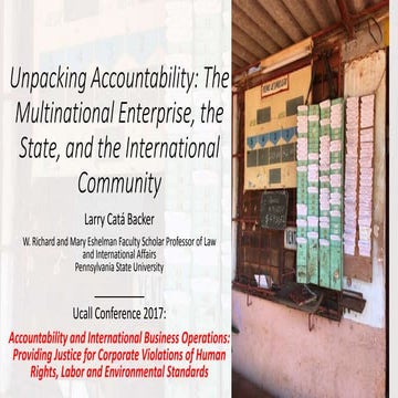 Unpacking Accountability: The Multinational Enterprise, the State, and the In...