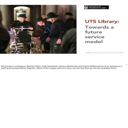 UTS Library future service model (with notes)