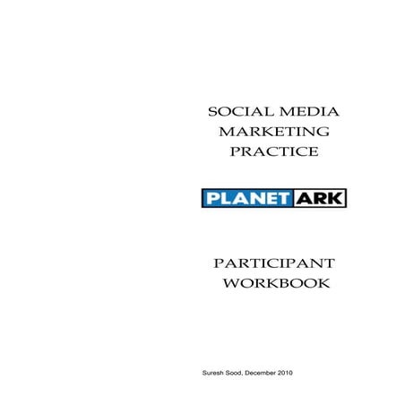 Uts participant workbook smmp for planet ark