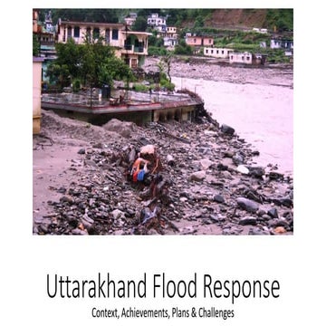 Uttarakhand flood response: issues, reconstruction