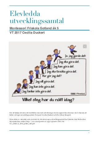 Utvecklingssamtal åk 5 vt 2017