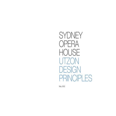 sydney Opera house design principles - utzon Architect | PDF
