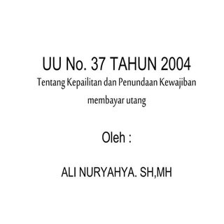 Kepailitan dan Penundaan Kewajiban ...