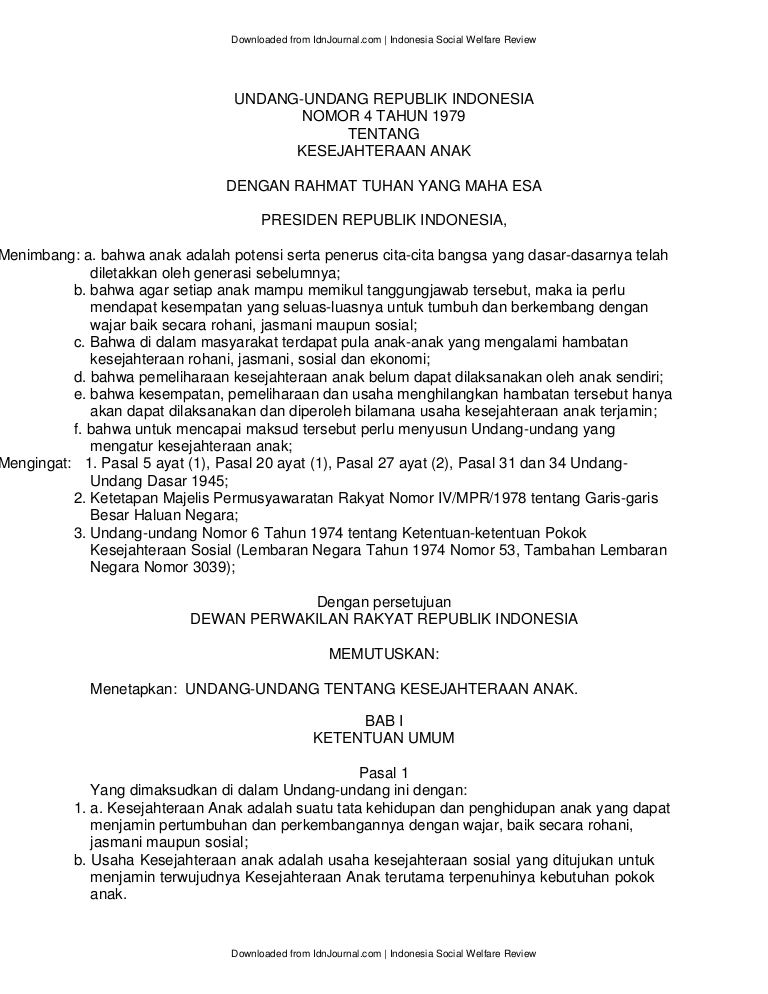 Uu No 4 Tahun 1979 Idn Journal
