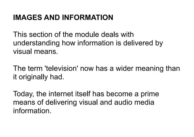 Images and Information