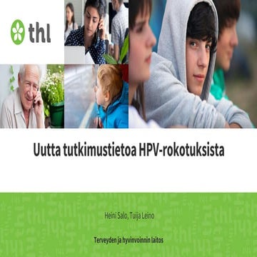 Uutta tutkimustietoa HPV-rokotuksista